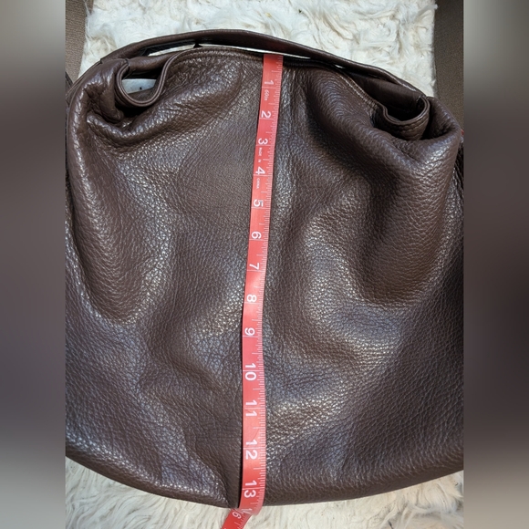 Brown leather Furla 2 way crossbody bag purse - Picture 4 of 9